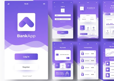 Banking app interface design example