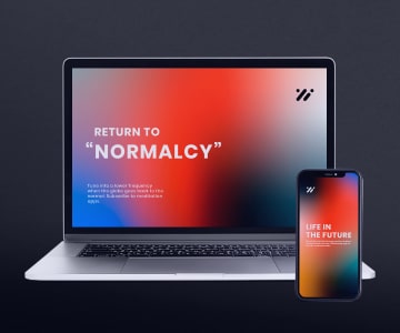 Open laptop and mobile phone